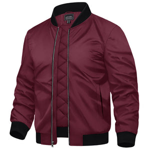 Men's Water-Resistant Windproof Bomber Casual Jackets - LT23M1148