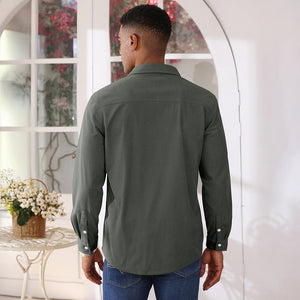 Men's Corduroy Jacket Casual Lightweight Shirt Jacket - B23M2024