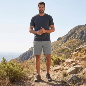 TACVASEN Medium Grey Hiking Shorts Zippered Pockets