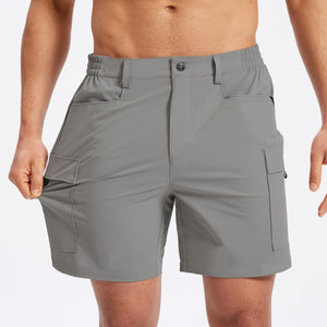 TACVASEN Medium Grey Hiking Shorts Zippered Pockets