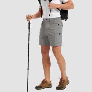 TACVASEN Medium Grey Hiking Shorts Zippered Pockets