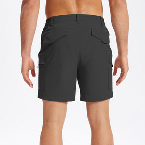 TACVASEN Dark Grey Hiking Shorts Zippered Pockets