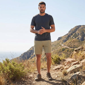 TACVASEN Khaki Hiking Shorts Zippered Pockets