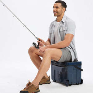 TACVASEN Medium Grey Hiking Shorts Zippered Pockets