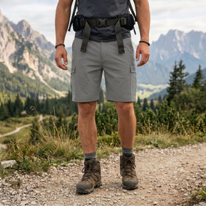 TACVASEN Medium Grey Hiking Shorts Zippered Pockets