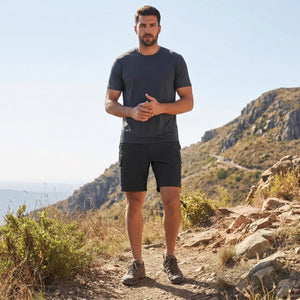 TACVASEN Black Hiking Shorts Zippered Pockets