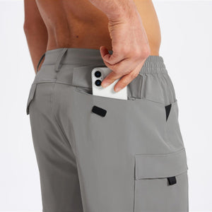 TACVASEN Medium Grey Hiking Shorts Zippered Pockets