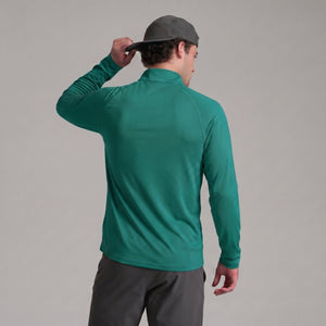 TACVASEN Emerald Green Long Sleeve Sun Shirt UPF 50+ Zip Fishing Running Rashguard