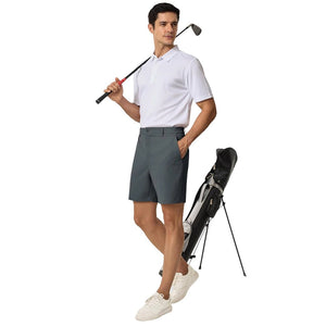 TACVASEN Dark Grey Men's 7 Inch Quick Dry Golf Shorts with 6 Pockets