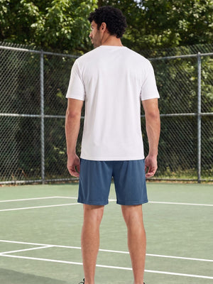 TACVASEN Blue Grey Men's 7-inch Quick Dry Lightweight Athletic Running Shorts