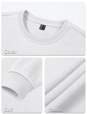 TACVASEN Black Men's Casual Fleece Lined Pullover Sweatshirts