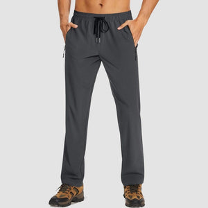 TACVASEN Dark Gray Men's Casual Pants Lightweight Quick Dry Water Resistant Joggers with Pockets