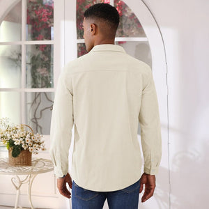 Men's Corduroy Jacket Casual Lightweight Shirt Jacket - B23M2024