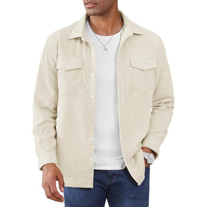 Men's Corduroy Jacket Casual Lightweight Shirt Jacket - B23M2024