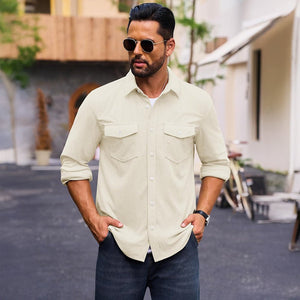 Men's Corduroy Jacket Casual Lightweight Shirt Jacket - B23M2024