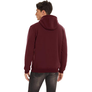 TACVASEN Wine Red Men's Fleece Hoodie Thick Fleece Lined Sweatshirt