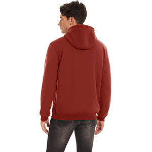 TACVASEN Orange Red Men's Fleece Hoodie Thick Fleece Lined Sweatshirt