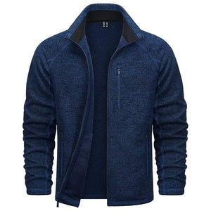 TACVASEN Navy Fleece Jacket Full Zip Casual Outdoor Wear