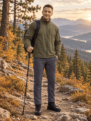 TACVASEN Army Green Men's Fleece Lined Softshell Waterproof Outdoor Jackets