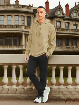 TACVASEN Khaki Men's Fleece Lined Sweatshirt Hoodies