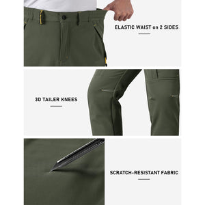 TACVASEN Khaki Insulated Fleece Lined Outdoor Snow Pants