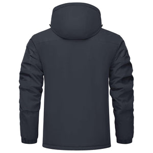 TACVASEN Grey Fleece Lined Waterproof Winter Ski Jacket
