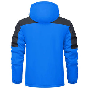 TACVASEN Blue Grey Fleece Lined Waterproof Winter Ski Jacket