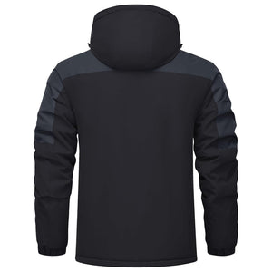TACVASEN Red Grey Fleece Lined Waterproof Winter Ski Jacket