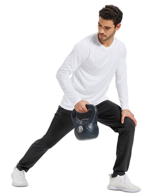 TACVASEN Black Men's Fleece Lined Winter Warm Pants