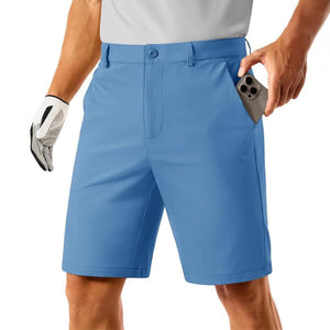 TACVASEN Light Blue Men's Golf Quick Dry Casual Flat Front Shorts with 4 Pockets