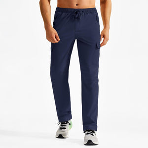 TACVASEN Navy Men's Hiking Cargo Pants Quick Dry Water Resistant Pants
