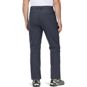 TACVASEN Khaki Men's Fleece Lined Windproof Water Resistant Ski Pants