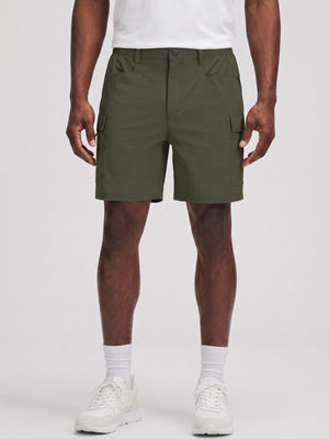 TACVASEN Army Green Mens Hiking Shorts Zippered Pockets