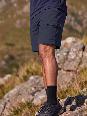 TACVASEN Navy Mens Hiking Shorts Zippered Pockets