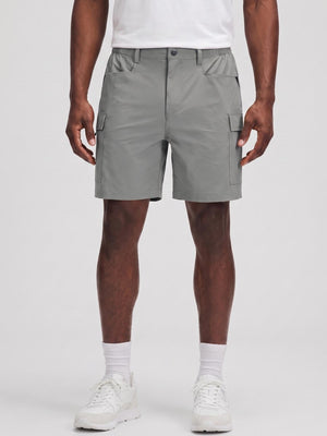 TACVASEN Medium Grey Mens Hiking Shorts Zippered Pockets