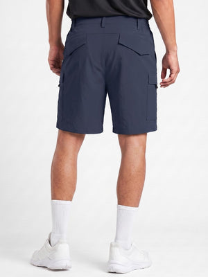 TACVASEN Navy Mens Hiking Shorts Zippered Pockets