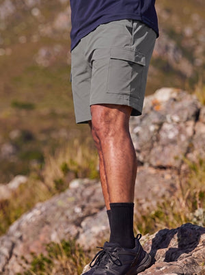 TACVASEN Medium Grey Mens Hiking Shorts Zippered Pockets