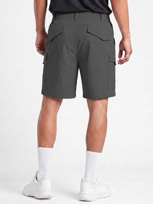 TACVASEN Dark Grey Mens Hiking Shorts Zippered Pockets