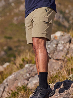 TACVASEN Khaki Mens Hiking Shorts Zippered Pockets