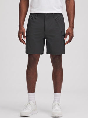 TACVASEN Dark Grey Mens Hiking Shorts Zippered Pockets
