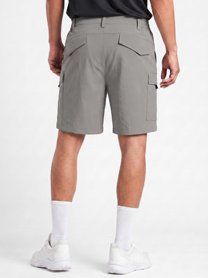 TACVASEN Medium Grey Mens Hiking Shorts Zippered Pockets