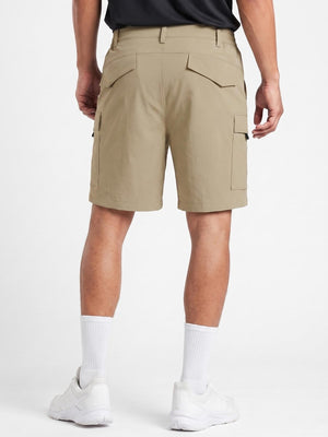 TACVASEN Khaki Mens Hiking Shorts Zippered Pockets