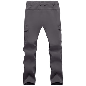 TACVASEN Grey Hiking Water Resistant Combat Fleece Lined Pants