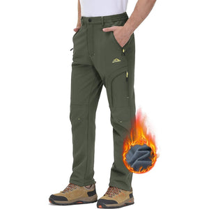 TACVASEN Army Green Insulated Fleece Lined Outdoor Snow Pants