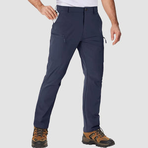 TACVASEN Navy Men's Hiking Waterproof Ripstop Pants Quick Dry with 6 Pockets