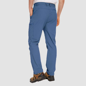 TACVASEN Blue Grey Men's Hiking Waterproof Ripstop Pants Quick Dry with 6 Pockets