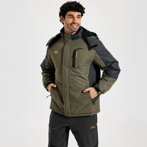 TACVASEN Army Green Insulated Winter Snowboard Ski Parka Jacket