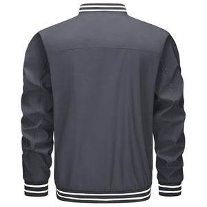 Men's Lightweight Bomber Jacket Casual Zip Up Spring Fall Windbreaker Coat - L20M202
