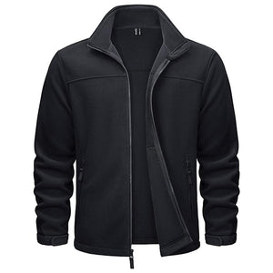 TACVASEN Army Green Men's Lightweight Full Zip Casual Fleece Jacket