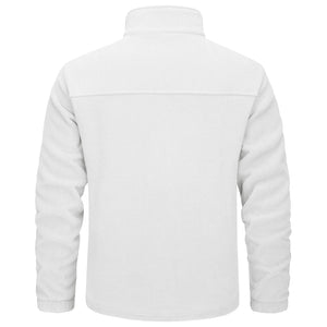 TACVASEN White Lightweight Polar Fleece Jacket for Hiking